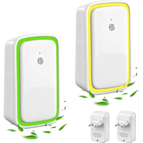 Lot de 2 Purificateurs d'Air, Silencieux, Mini Générateur d'Ion Négatif Plug-in pour Chambre, Maison, Salon, Chambre d’Animaux, Purifier les Odeurs (1/5)