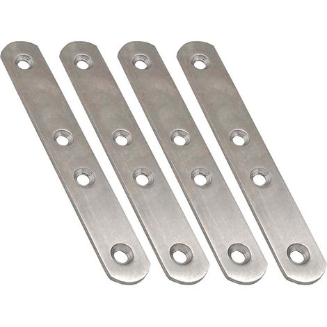 Piastra Destra Per Unione Plc14, Inox, 120 X 19 X 2 mm. 4 Unità