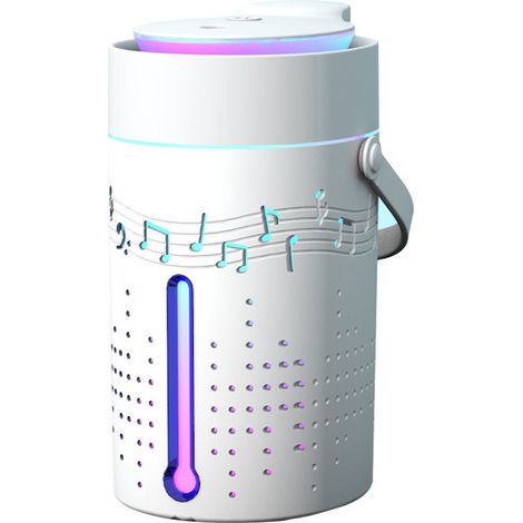 Humidificateur 1000 ml USB avec diffuseur huiles essentielles haut-parleur LED (1/5)