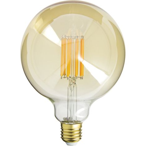 Xanlite – Ampoule filament LED déco verre ambré G125 – Culot E27 – 1521 lumens – 15W (équivalence 100W) – Blanc chaud – RFDE1521B125A (1/5)