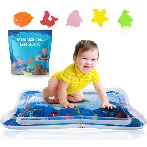 Baby-Wassermatte, aufblasbares Baby-Aquarium für Kleinkinder, sensorische Babymatte und Baby-Motorikmatte zur Förderung der Entwicklung (1/5)