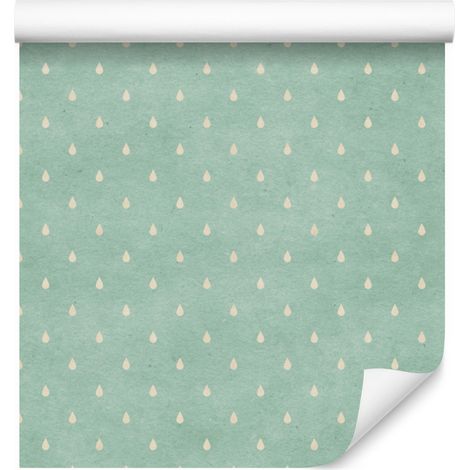 Papel pintado Drops de estilo retro para salón y dormitorio, 50x1000 cm (1/5)