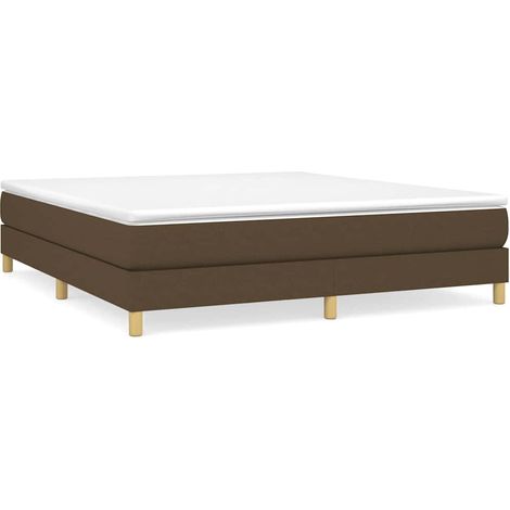 Maison Exclusive - Sommier à lattes de lit avec matelas Marron foncé 160x200 cm (1/5)