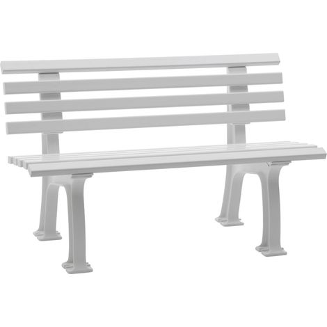 BLOME Parkbank Ibiza L1200xB540xH740 mm2-Sitzer Kunststoff weiß (1/5)
