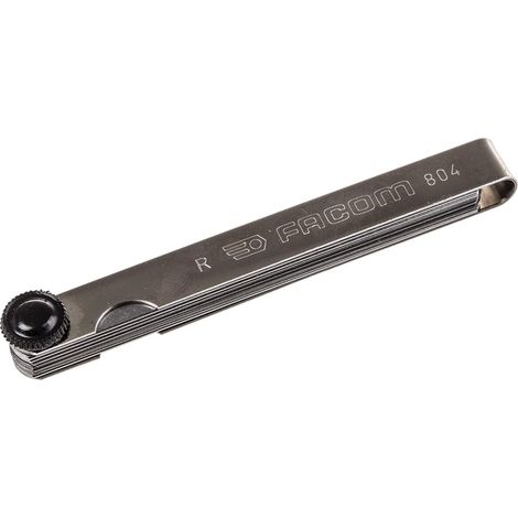 Dickenmessgerät mit 19 Messblättern, 90 mm, Metall, vernickelt, Automobilindustrie