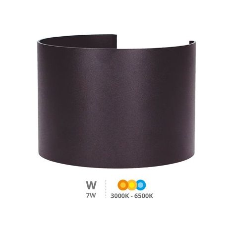 Aplique pared LED Sumbe redondo 7W 3000/4000/6000K Gris antracita (1/6)