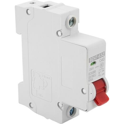 Disjoncteur miniature CC 40 A DZ47-63Z-1P avec protection contre les fuites de courant et interrupteur pneumatique (1/5)