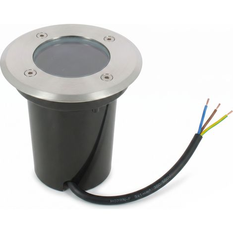 Set di 10 faretti da incasso a pavimento impermeabili IP67 + 10 lampadine da 6W Bianco caldo, Bianco naturale, Bianco freddo