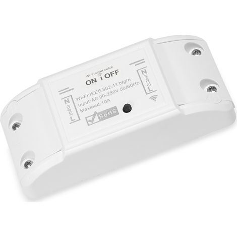 Interrupteur intelligent Wi-Fi compatible avec les minuteries domestiques 10 A/2200 W, télécommande sans fil pour applications Android/iOS, contrôle des appareils électriques, module domotique univers (1/4)