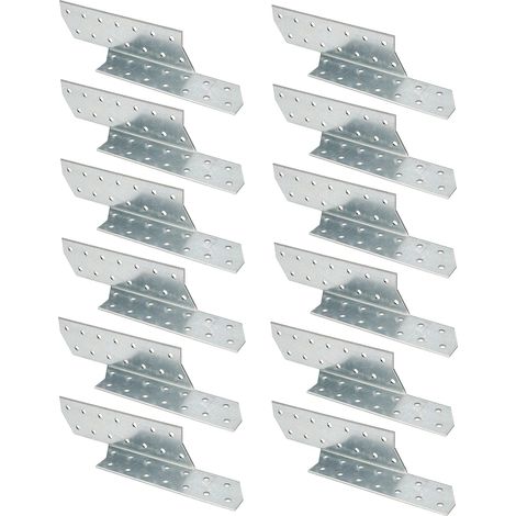 KOTARBAU Lot de 12 ancrages de chevrons 210 x 40 mm pour renforcer les structures en bois (1/5)