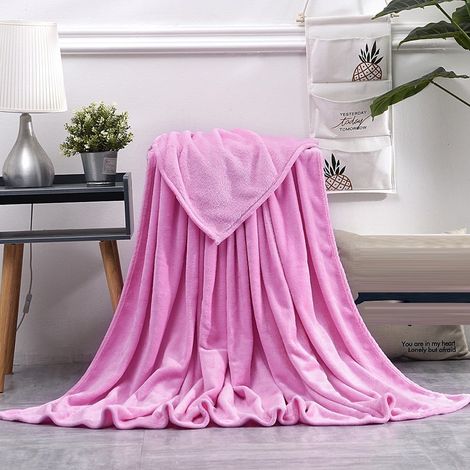 Couverture En Polaire - 220 x 240 cm - Pour Canapé Lit Chambre Camping Voyage - Microfibre Respirante - Douce Chaude Légère - 1 Pièce (1/4)