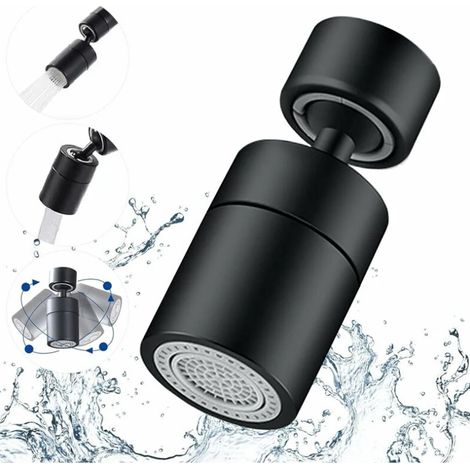 1 Aérateur de robinet, filetage femelle 22 mm, double jet, pivotant 360°, laiton, cuisine salle de bain (1/5)