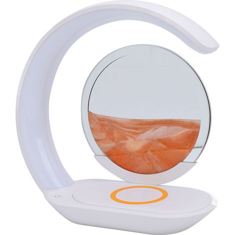 Lampe de chevet tableau sable mouvant commande tactile peinture au sable veilleuse déco maison orange (1/5)