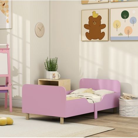 Bett Kinderbett Rausfallschutz 140x70 Rosa HAVRYA (1/5)