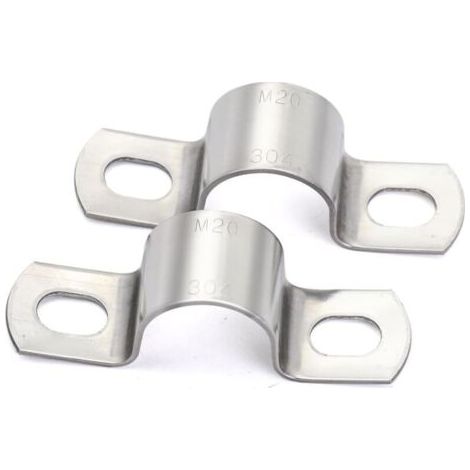 10 Pcs U-Collier de Serrage Tuyau Robustes Ø20 mm, Collier de Fixation Inox - Tuyau Pour Fixation/Attache Tube (1/4)