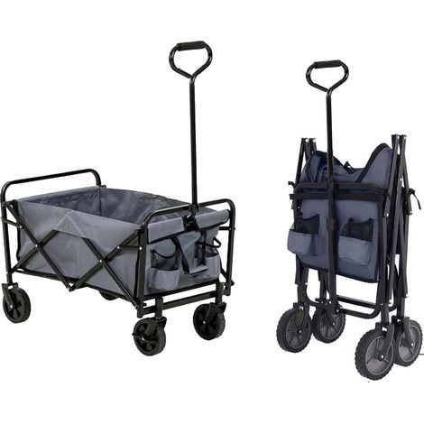 Chariot de Rangement Pliable - Chariot pour extérieur, idéal pour Le Camping et Le Transport d'outils de Jardinage en Acier, 73 x 46,5 x 95 cm, Charge 80 kg (1/5)