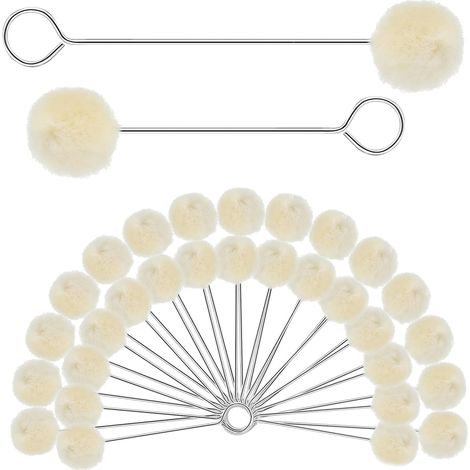 Set mit 30 Wollpinseln – Stabile Metallgriffe – Zum Färben von Leder und für Bastelarbeiten – 15 cm und 12,5 cm (1/5)
