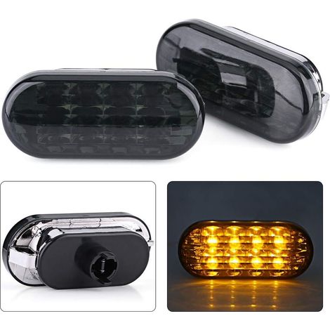Repetiteur De Clignotant,Clignotant Led 4,2008 City Clignotant,Clignotant 4,Feux De Position Latéraux De Voiture,1 Paire De Feux De Position Latéraux À Led Ambre De Voiture Pour