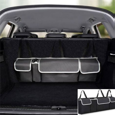 Organiseur Coffre Voiture - Tissu Oxford Pliable - 4 Compartiments - Pour Banquette Arrière - 1 Pièce (1/4)