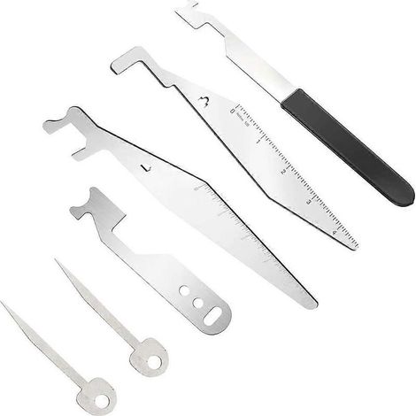 Kit d'outils de pompier 6 pièces, outil de levier multifonction, outils de premiers secours et de pompiers, levier en acier à ressort (1/5)