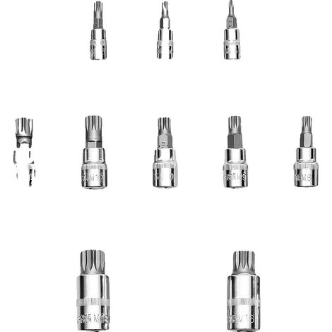 Jeu de douilles, 10 pièces, construction durable, XZN (1/2)