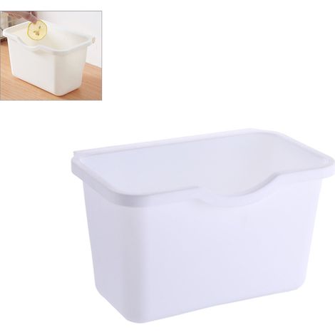 Corbeille suspendue en plastique pour porte de placard de cuisine, boîte à déchets, poubelle murale.