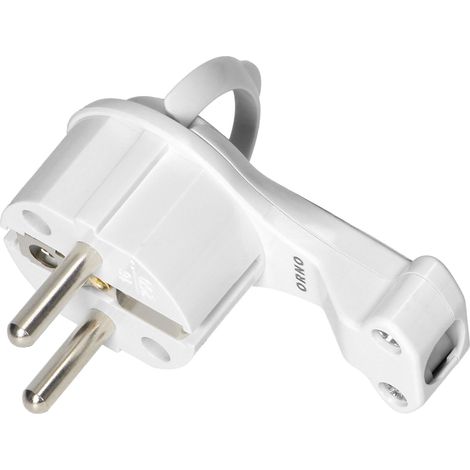 Uni-Schuko Flachwinkel-Ohrstecker mit Ohr, weiß, OR-AE-13253/W, orange (1/4)