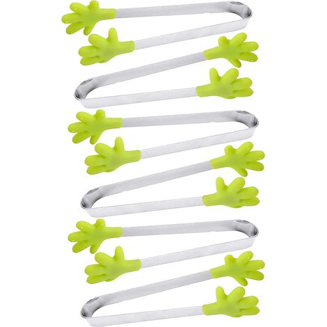 Pinces En Silicone - 5,1 X 1,2 Pouces - Pour Enfants - Idéales Pour Glace Aliments Petits - 6 Pièces (1/5)