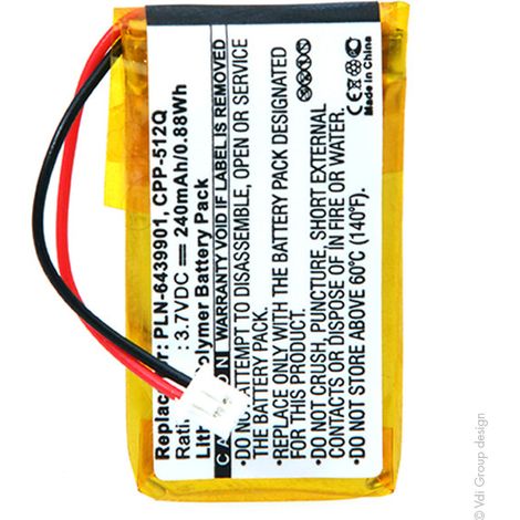 NX - Batterie casque audio 3.7V 240mAh - 64327-0164399-0164399-0365358-01653 (1/3)