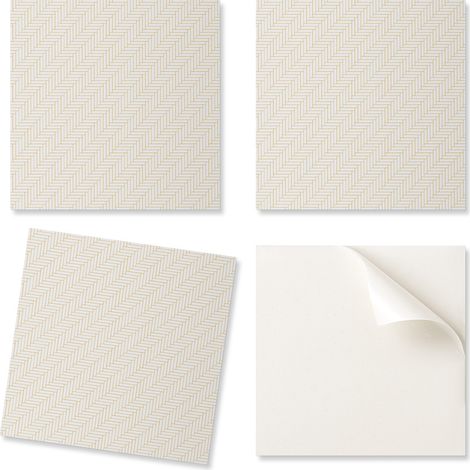 Vinilo decorativo con estampado para montaje sin herramientas, dise帽o de espiga, 9x30x30 cm
