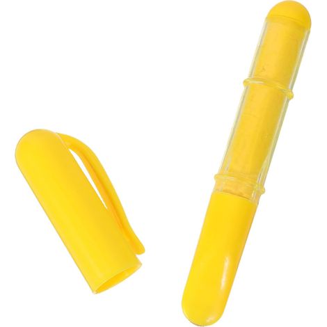 Crayon à Craie pour Tissu, Marqueurs pour Tissus, Plastique Jaune, Rechargeable, Effaçable, avec Capuchon de Protection, pour Bricolage et Découpe de Vêtements DIY (1/5)
