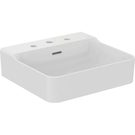 Lavabo CONCA 500x450x165mm bianco 3 fori rubinetteria, con troppopieno IDEAL STANDARD (1/5)