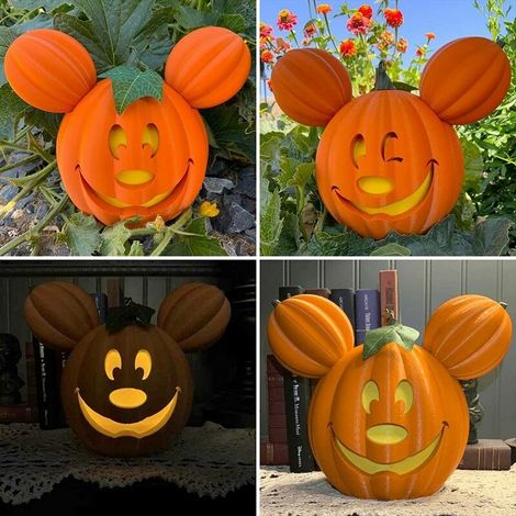 Kürbis Lichter Halloween Dekor, Mini leuchtende Kürbisse Laterne Außendekor, Kürbis Lichter Bürgersteig Dekor, Herbst, Kürbis lustiges Gesicht Partydekorationen (1/5)