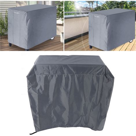 Housse de protection solaire imperméable pour barbecue en Oxford 420D argenté Tissu Gris (1/4)