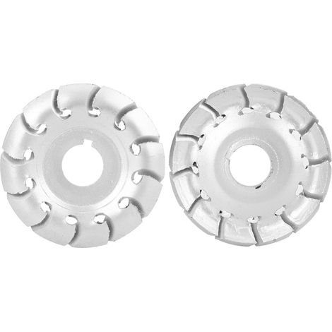 Disque de sculpture sur bois 12 dents pour meuleuse d'angle, acier au manganèse argenté trempé, 65 x 16 mm (1/5)