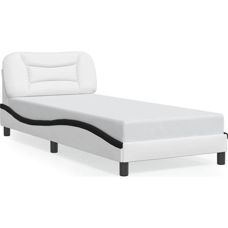 Maison Exclusive - Giroletto senza Materasso Hvar Bianco e Nero 90x200 cm in Similpelle (1/5)