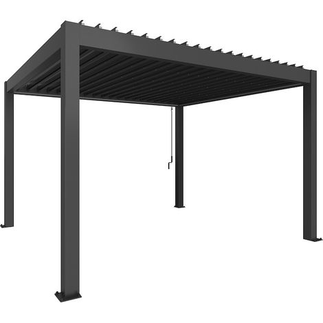 Pergola Gr. 4 x 3,5 dunkelgrau-metallic