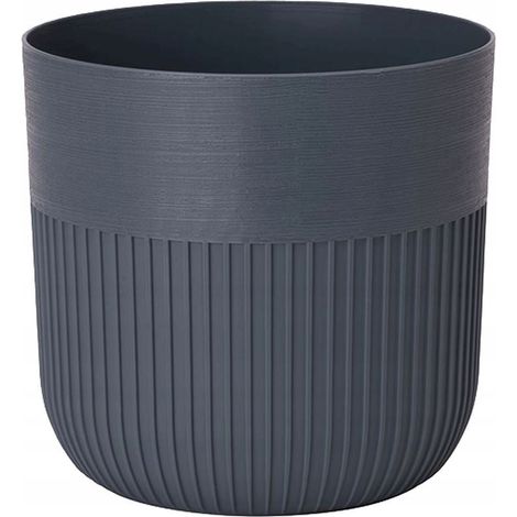 Luca Petit 19 stahlblauer FORM-PLASTIK-Blumentopf