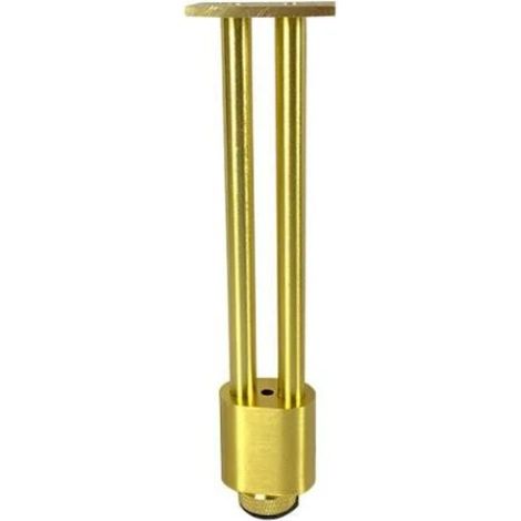 Lot de 2 pieds de meuble réglables en alliage d’aluminium massif, or brossé 10 cm – DELKEVIC (1/5)