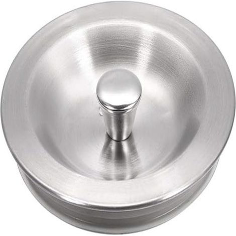 1 Bouchon évier, Acier inoxydable, Joint caoutchouc, Design minimaliste, Cuisine, Buanderie (1/5)