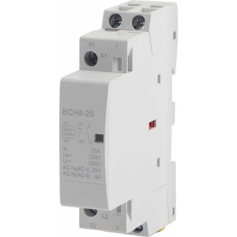 Contacteur AC Domestique de Haute Qualité, 2P 25A 220V/230V 1NO 1NC 50/60HZ, Montage sur Rail DIN (1/5)