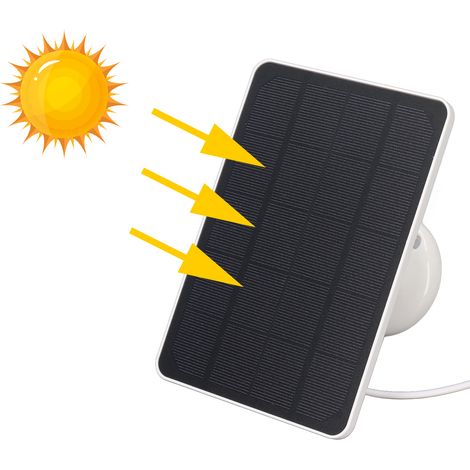 Solarladepanel für Überwachungskameras, geringer Stromverbrauch, Sicherheitsüberwachung, weiß (1/5)