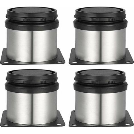 Pieds Réglables 50 mm De Hauteur Épaissir les pieds d'armoire Pieds de table Pieds de meubles, Acier inoxydable brossé, Hauteur réglable 0-15 mm Venez avec des vis en acier inoxydable Lo (1/5)