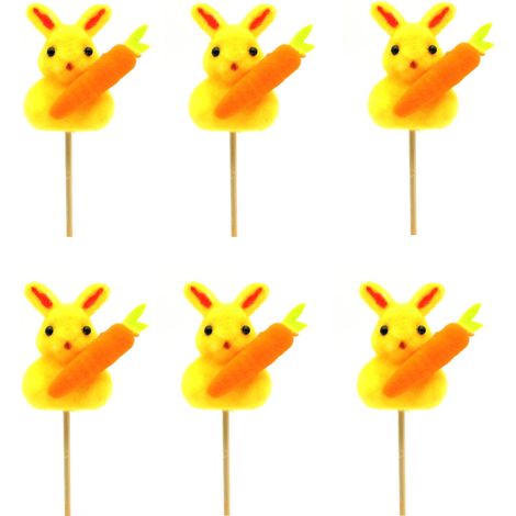 Hase am Stiel 6 Stk. 19 cm