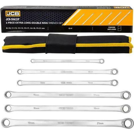 Set dichiavi aperte extra lunghe 6 pezzi (8-21 mm) in valigetta