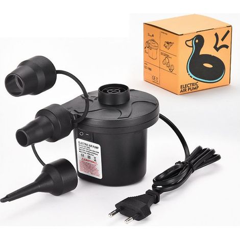 Pompe à Air Électrique Gonfleur Dégonfleur, 220V/50W Gonfleur, Pompe à Pagaies avec 3 buses, Gonfleur dégonfleur électrique pour matelas gonflables, piscines gonflables et cercle de natation (1/5)