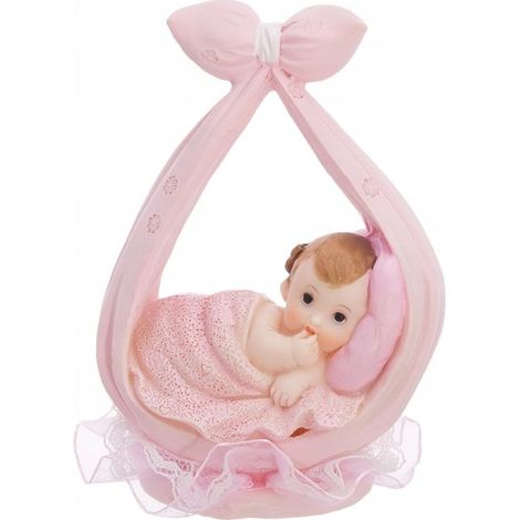 Figurine d'une fille avec un foulard rose, 11 cm, 1 pc.