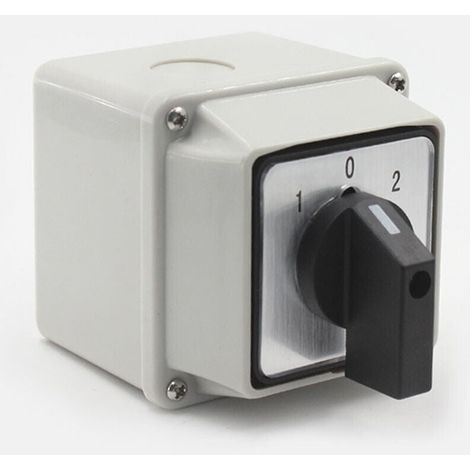 Sélecteur Rotatif Universel 220V 8 Bornes 3 Positions Commutateur Inverseur Avec Interrupteur Principal