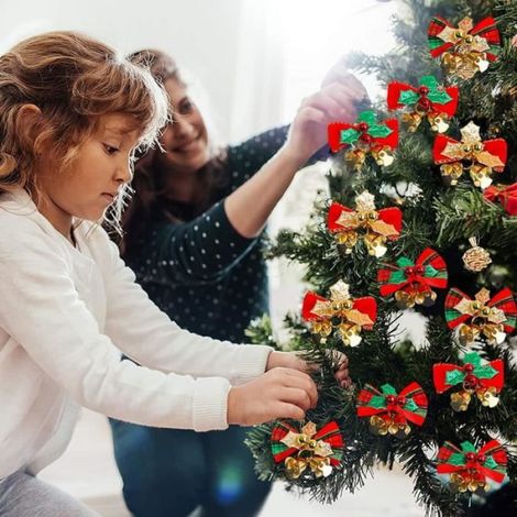 Noeuds de Noël - - 20 Pcs - 4 Styles - Ruban de Haute Qualité - Décoration Festive (1/4)