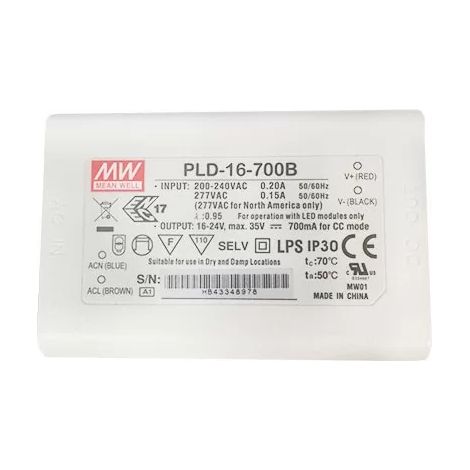 Meanwell PLD-16-700B LED-Treiber 700 mA 24 V 17 W IP30 (1/3)
